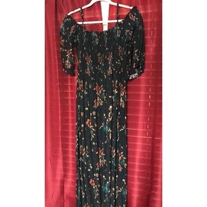 Bohemian style, maxi dress, off shoulder